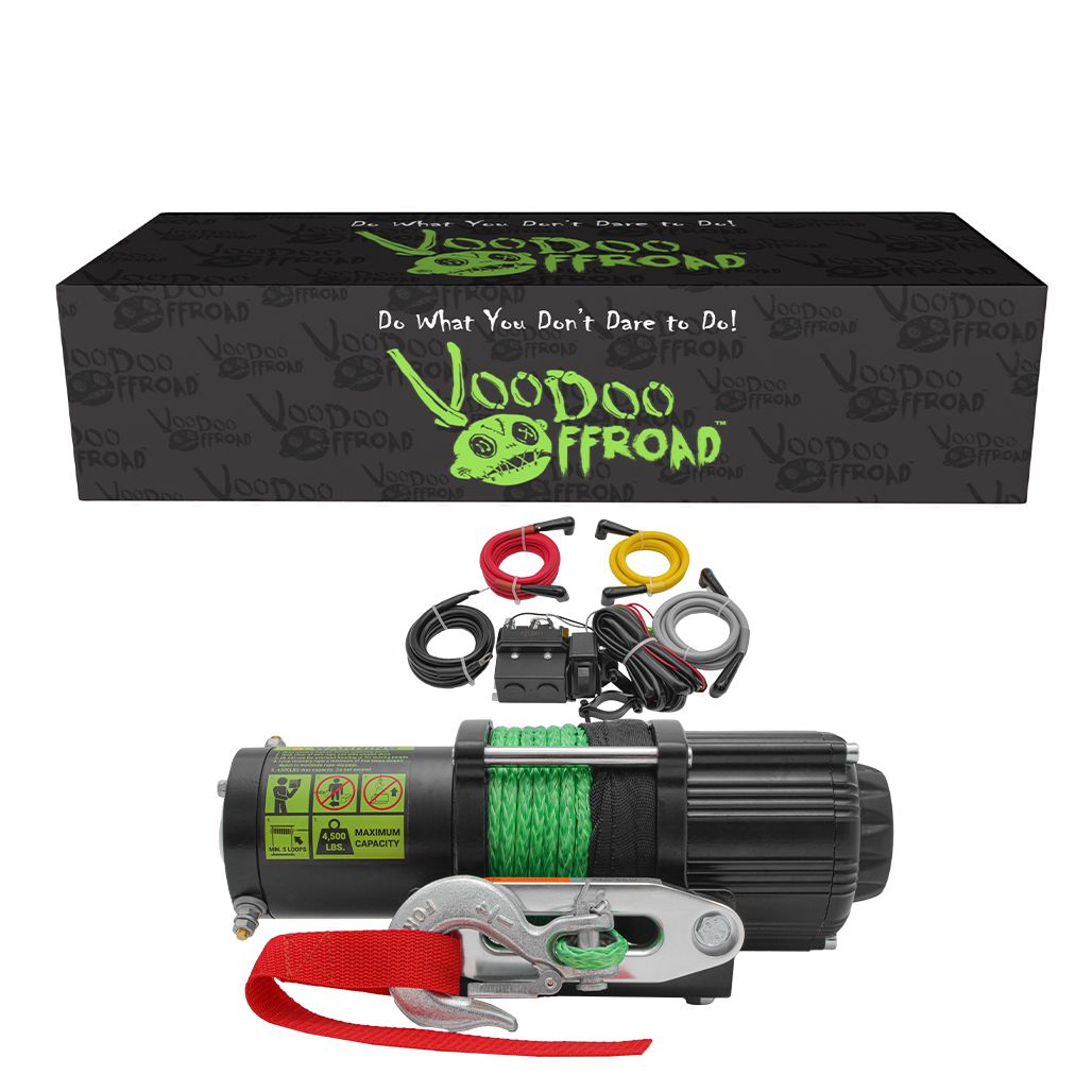 Voodoo Offroad Summoner 4500lb UTV Winch w/ 50' Synthetic Rope