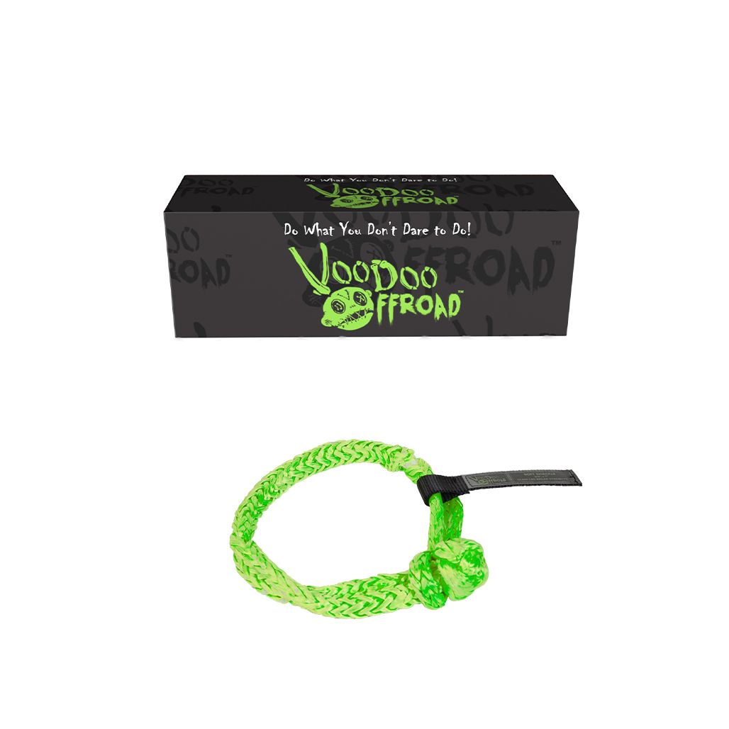 Voodoo Offroad 2.0 Santeria Series 3/8" x 7" Winch Soft Shackle - Green