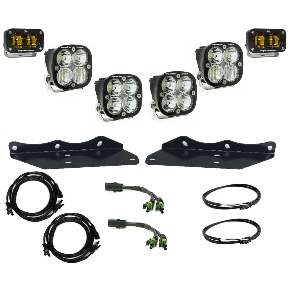 Ford Raptor (17-20) Fog Pocket Kit S2 SAE Amber Sportsman Baja Designs