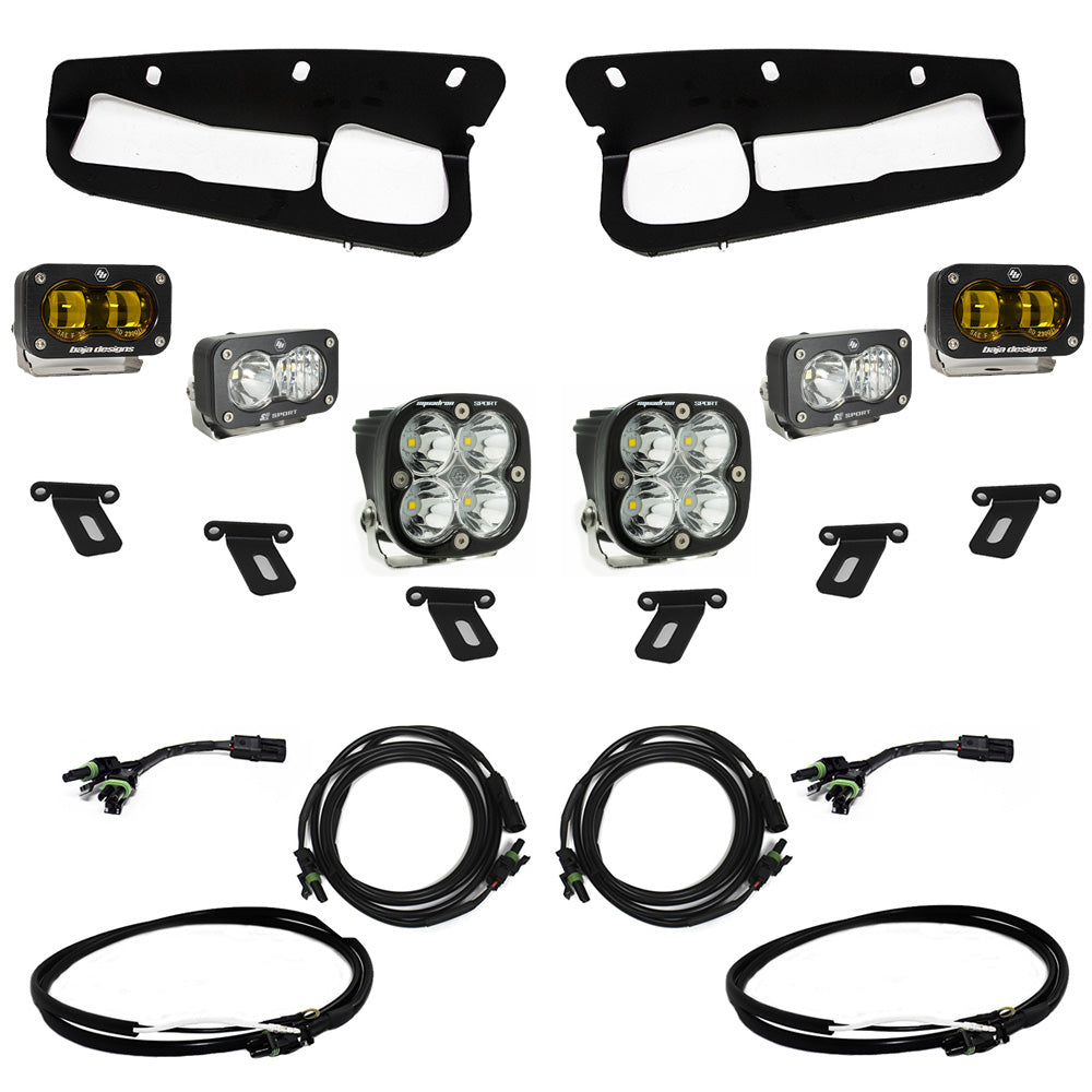 Ford Bronco (21-Present) S2 SAE FPK Sportsmen w/Upfitter Wiring Harness OEM Steel Bumper Baja Designs