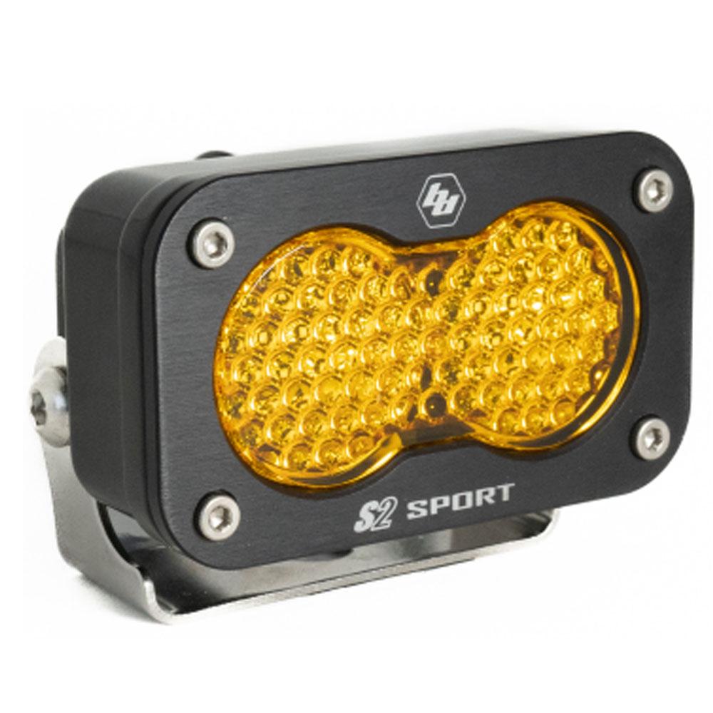 LED Work Light Amber Lens Work/Scene Pattern Each S2 Sport Baja Designs