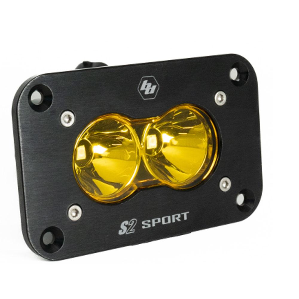 LED Work Light Amber Lens Spot Pattern Flush Mount Each S2 Sport Baja Designs