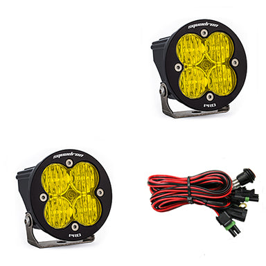 LED Light Pods Amber Lens Wide Cornering Pair Squadron R Pro Baja Designs