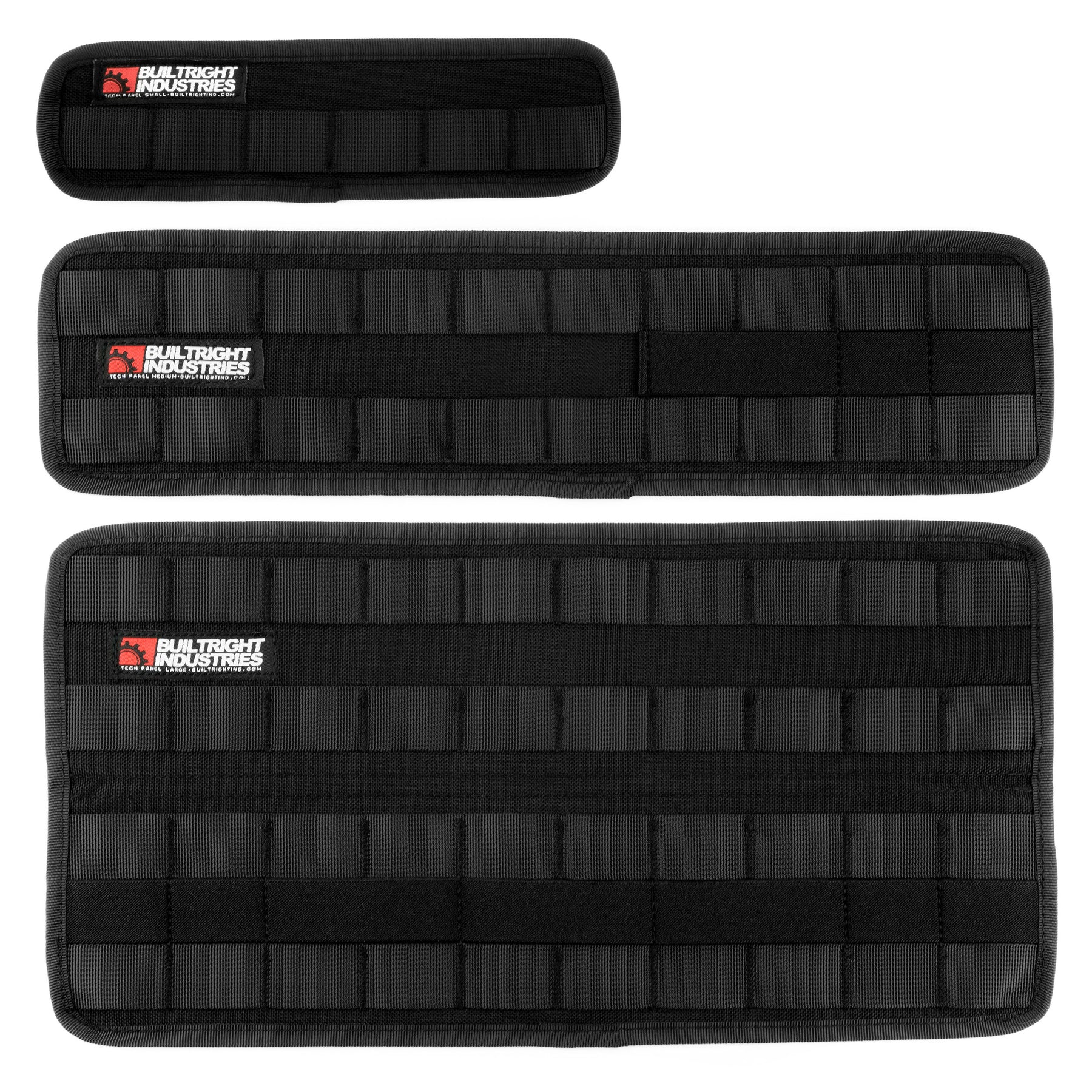 BUILTRIGHT VELCRO TECH PANEL - BLACK | 3PC KIT