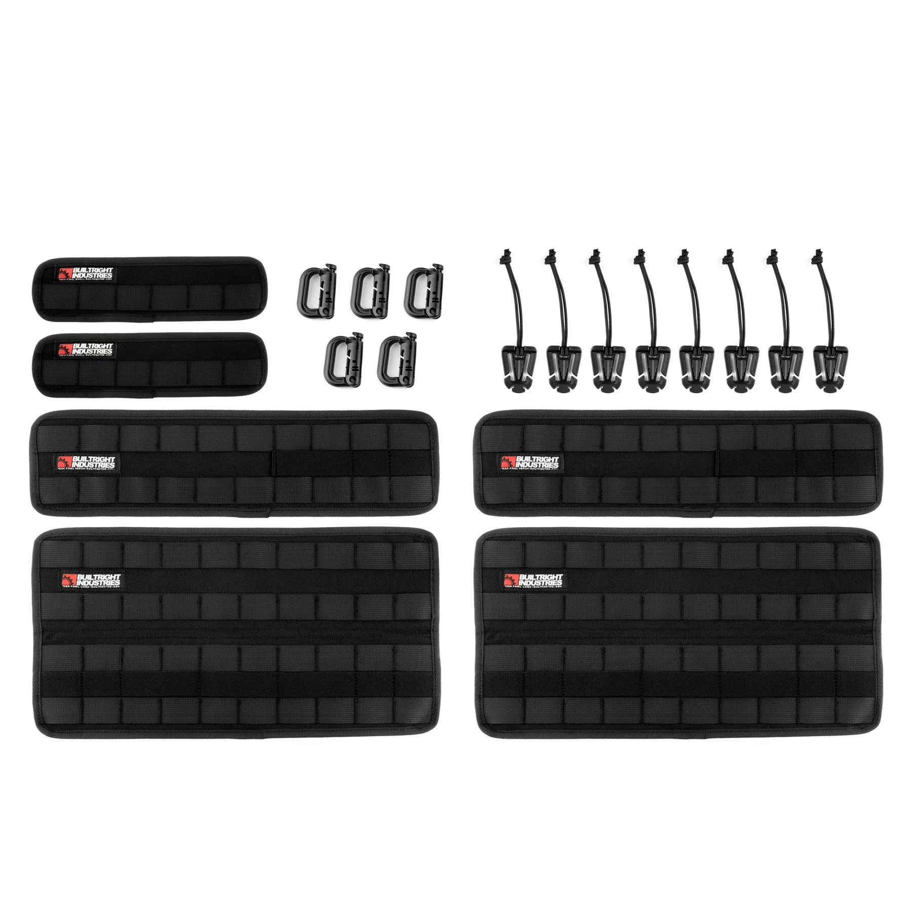 BUILTRIGHT VELCRO TECH PANEL - BLACK | 6PC+ KIT