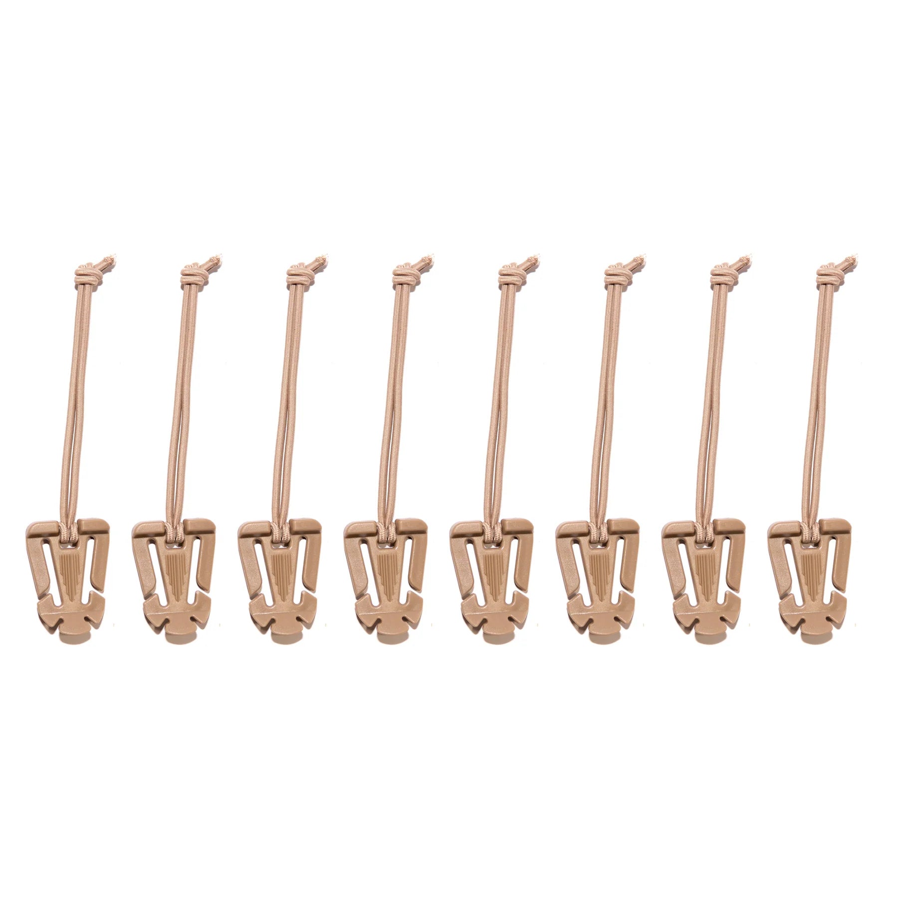BUILTRIGHT ELASTIC TECH PANEL CLIPS (WEB DOMINATORS) - COYOTE TAN | 8PC KIT