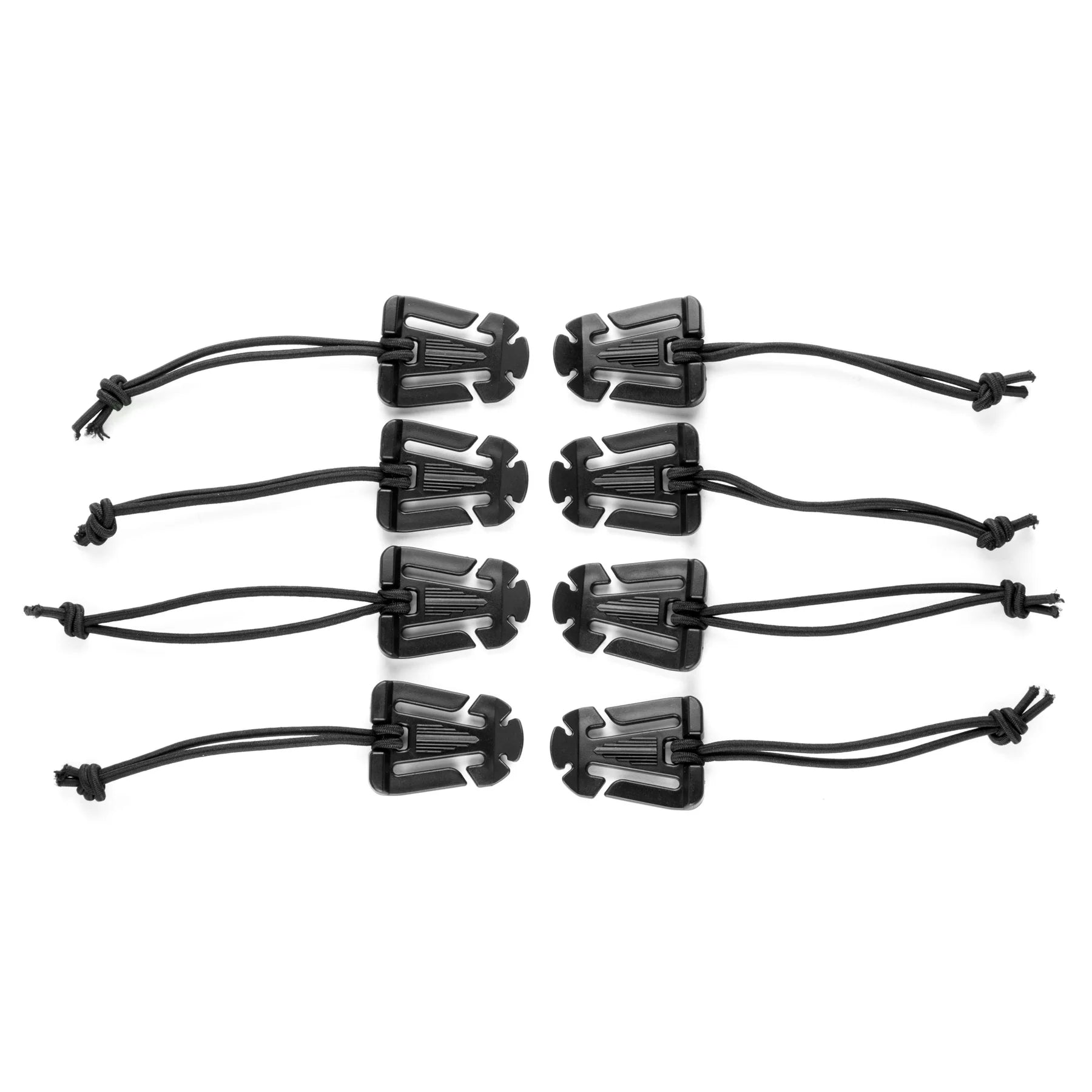 BUILTRIGHT ELASTIC TECH PANEL CLIPS (WEB DOMINATORS) - BLACK | 8PC KIT