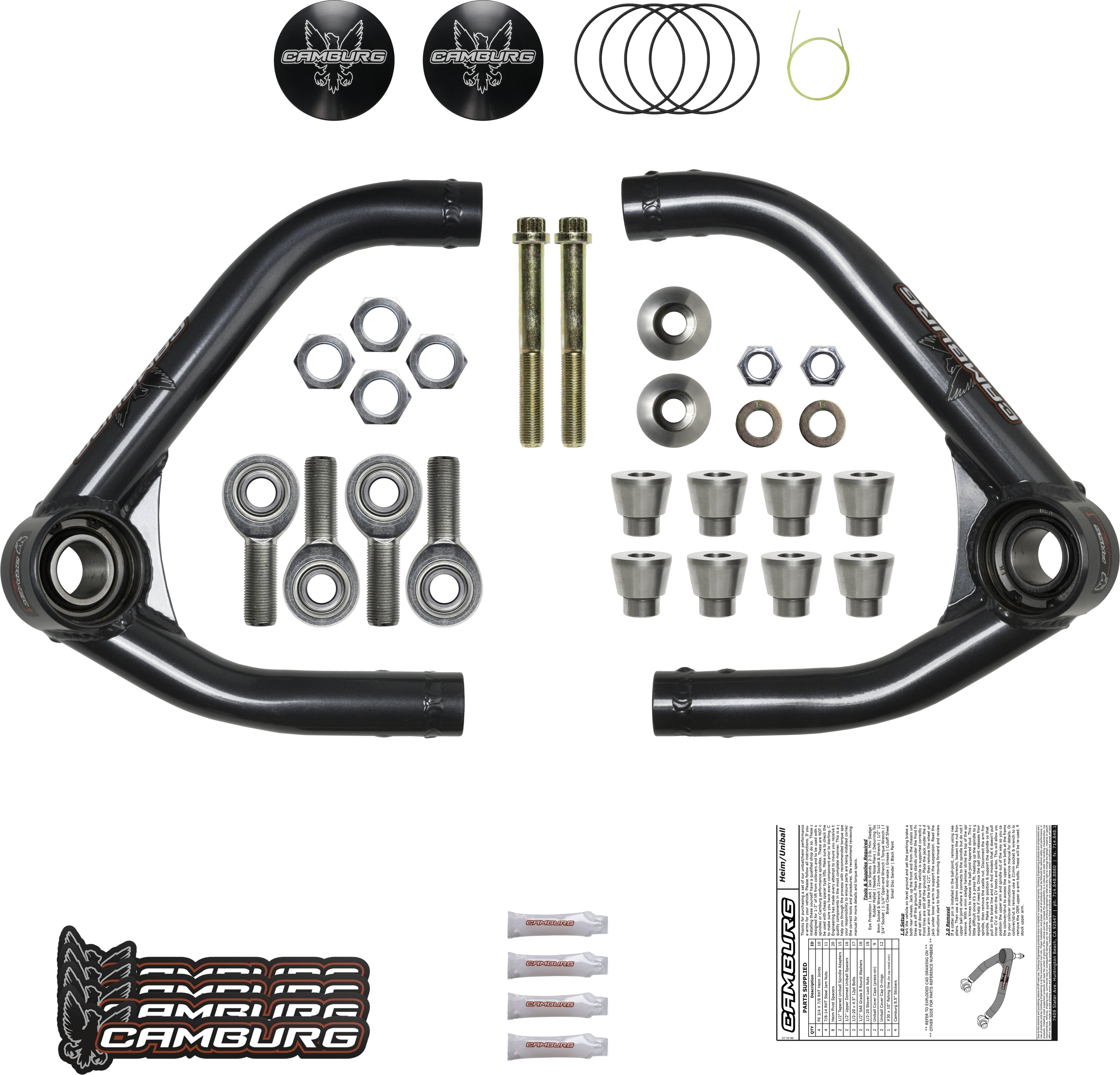 Camburg Engineering Tubular Uniball Control Arms for 2017-2022 GM Colorado/Canyon *ZR2*