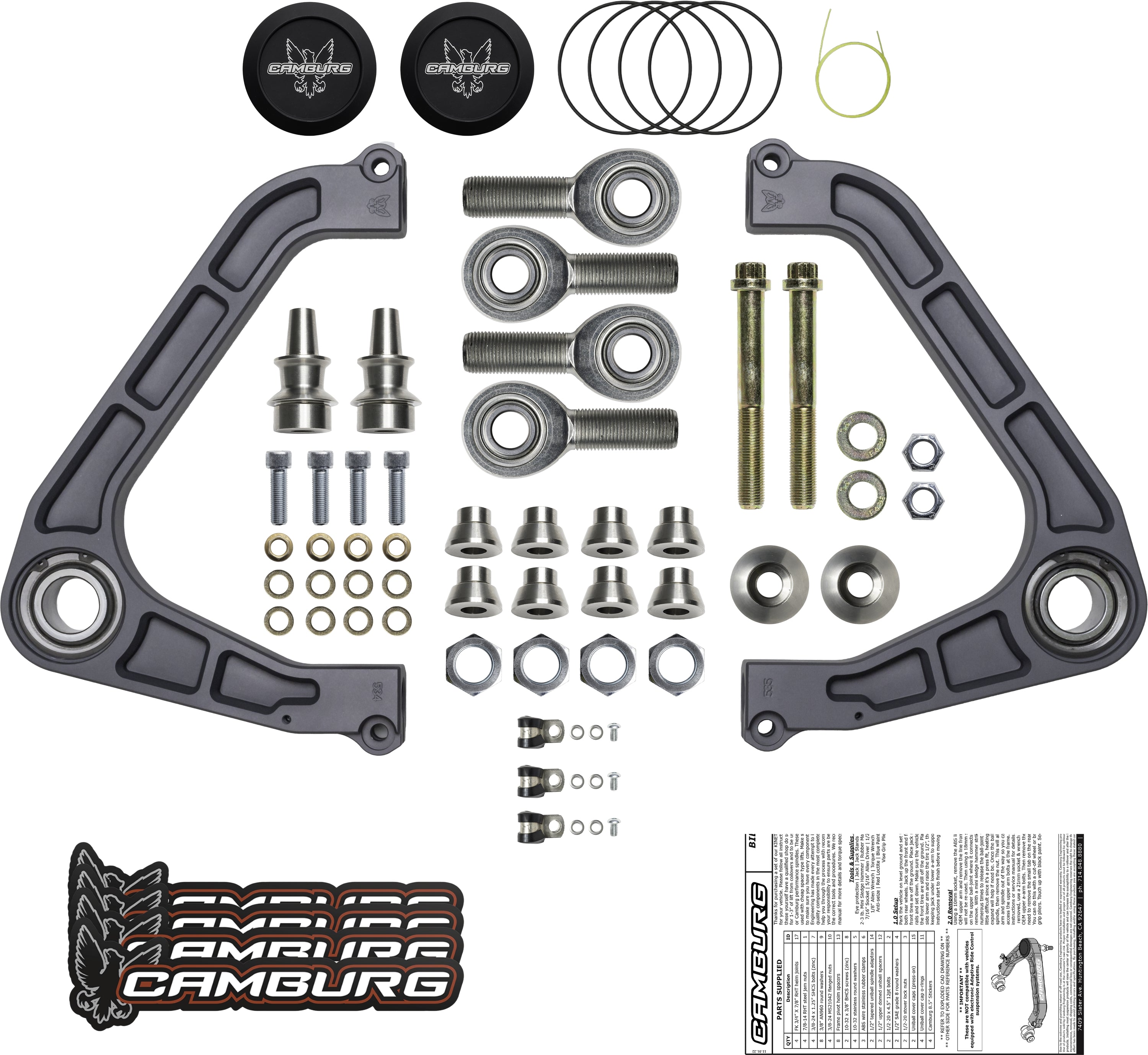 Camburg Engineering KINETIK Billet Control Arms for 2019-2024 GM 1500 Trucks