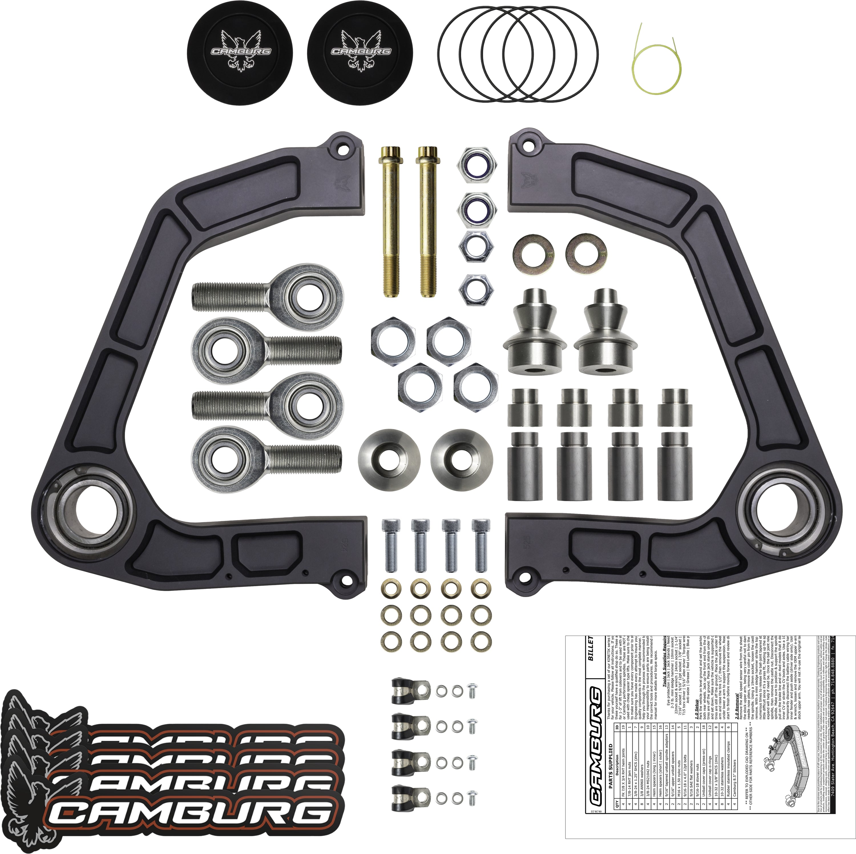 Camburg Engineering KINETIK Billet Control Arms for 2007-2021 Toyota Tundra