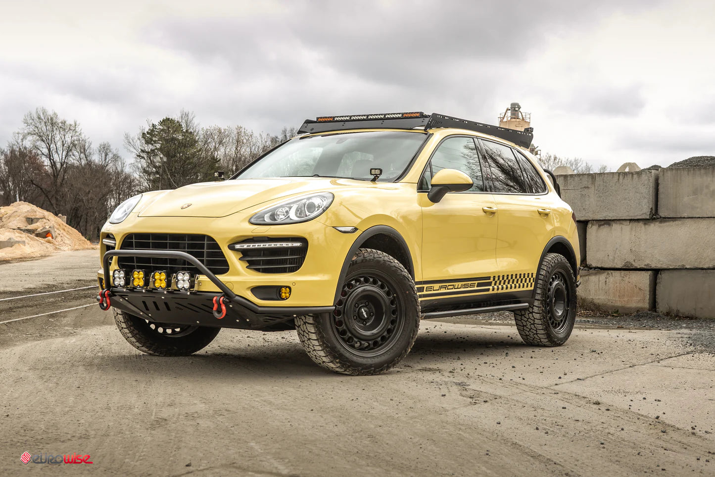Eurowise Gen 2 (With Bull Bar) Tubular Front Bumper for 2011-2015 Porsche Cayenne 958.1
