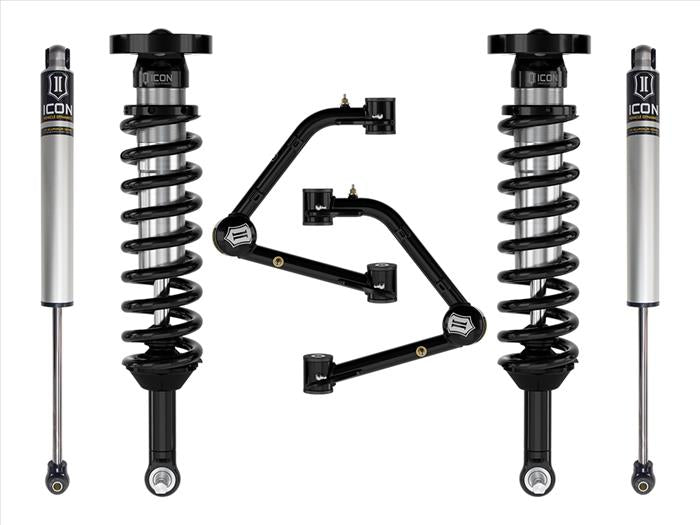ICON Stage 2 Coilover Suspension System Tubular UCA for 2023-2024 GM Colorado Canyon AT4 Denali Elevation Trail Boss