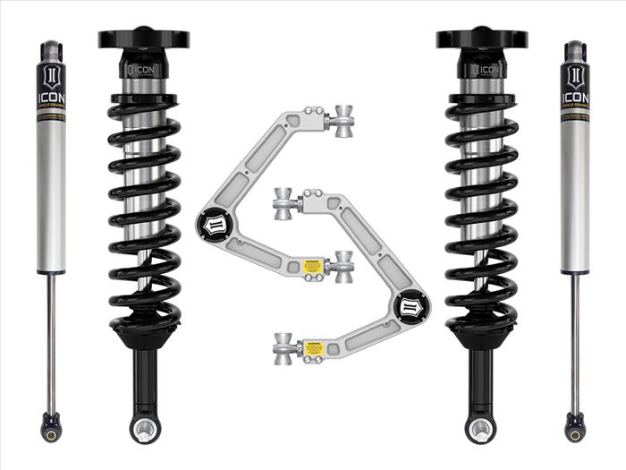 ICON Stage 2 Coilover Suspension System Billet UCA for 2023-2024 GM Colorado Canyon AT4 Denali Elevation Trail Boss