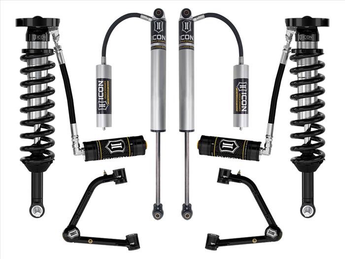ICON Stage 3 Coilover Suspension System Tubular UCA for 2023-2024 GM Colorado Canyon AT4 Denali Elevation Trail Boss