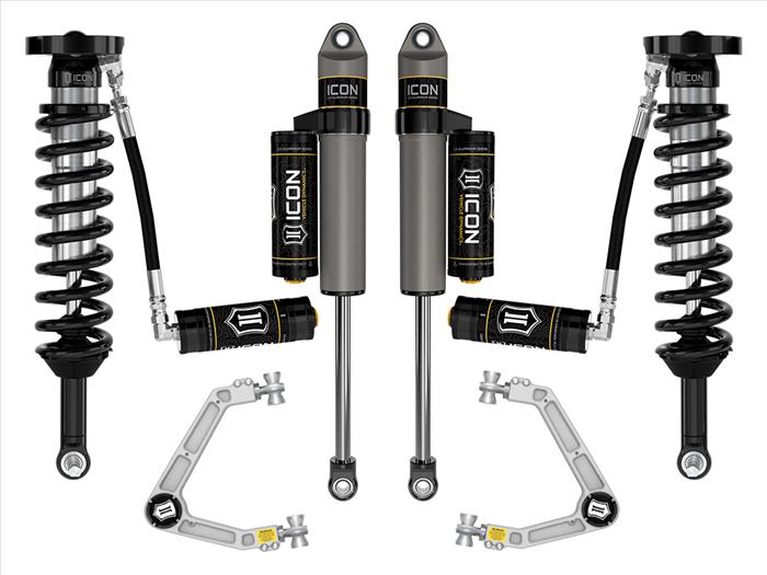ICON Stage 4 Coilover Suspension System Billet UCA for 2023-2024 GM Colorado Canyon AT4 Denali Elevation Trail Boss