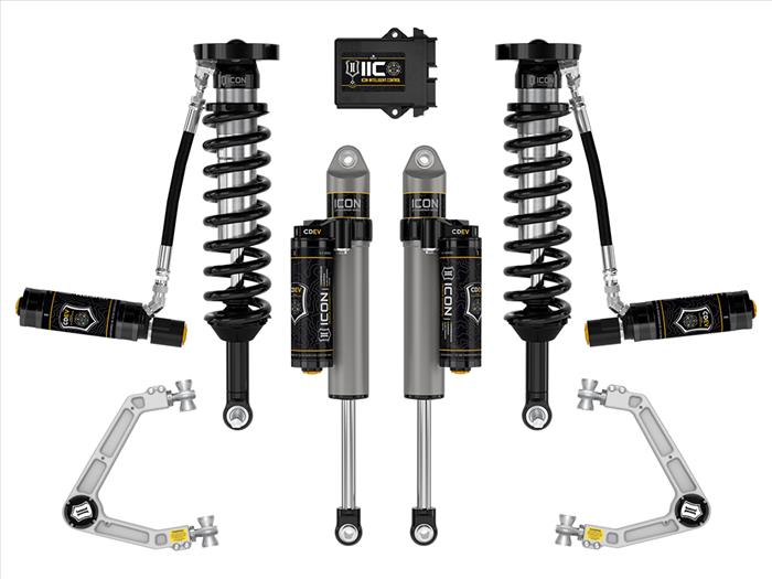ICON Stage 6 Coilover Suspension System Billet UCA for 2023-2024 GM Colorado Canyon AT4 Denali Elevation Trail Boss