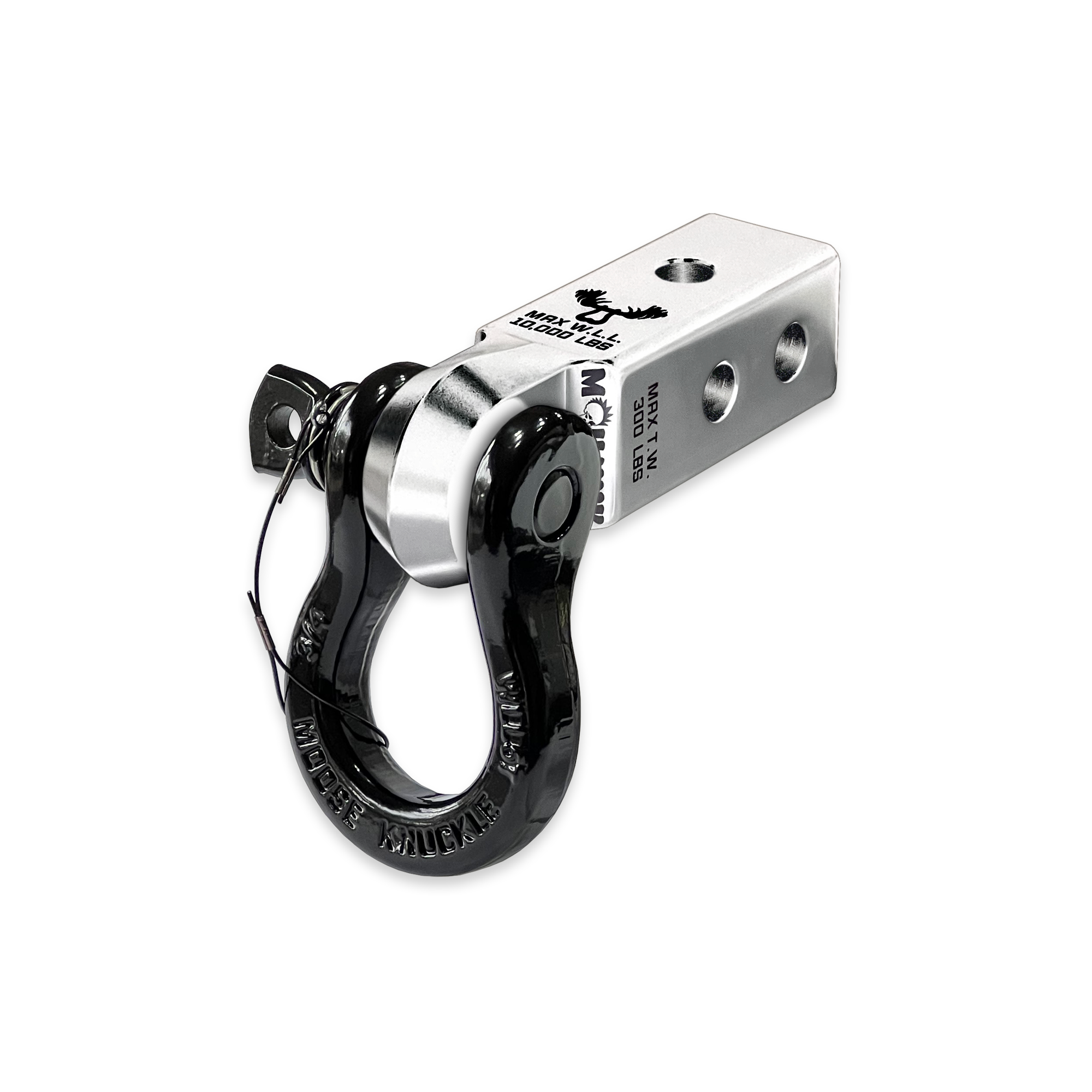 B'oh 3/4 Pin Shackle & 2.0 Receiver (Atomic Silver and Black Hole Combo)