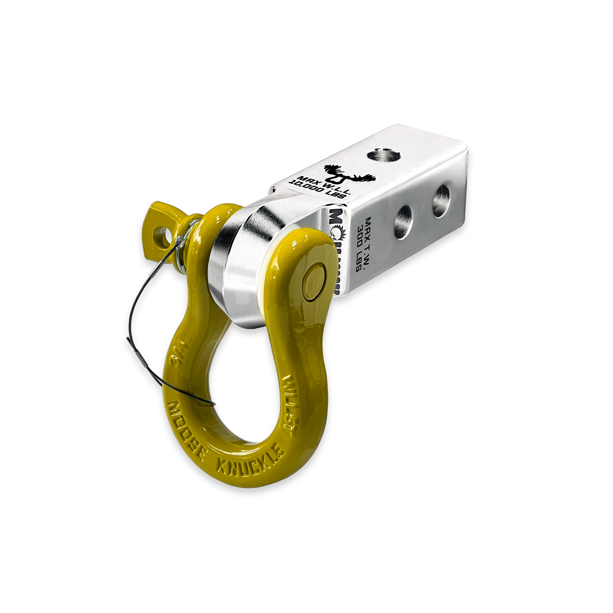 B'oh 3/4 Pin Shackle & 2.0 Receiver (Atomic Silver and Detonator Yellow Combo)