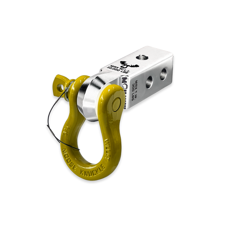 B'oh 3/4 Pin Shackle & 2.0 Receiver (Atomic Silver and Detonator Yellow Combo)