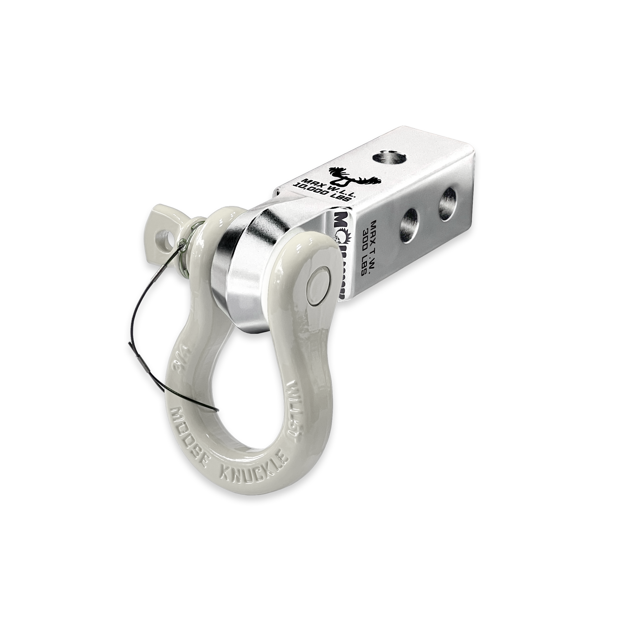 B'oh 3/4 Pin Shackle & 2.0 Receiver (Atomic Silver and Pure White Combo)