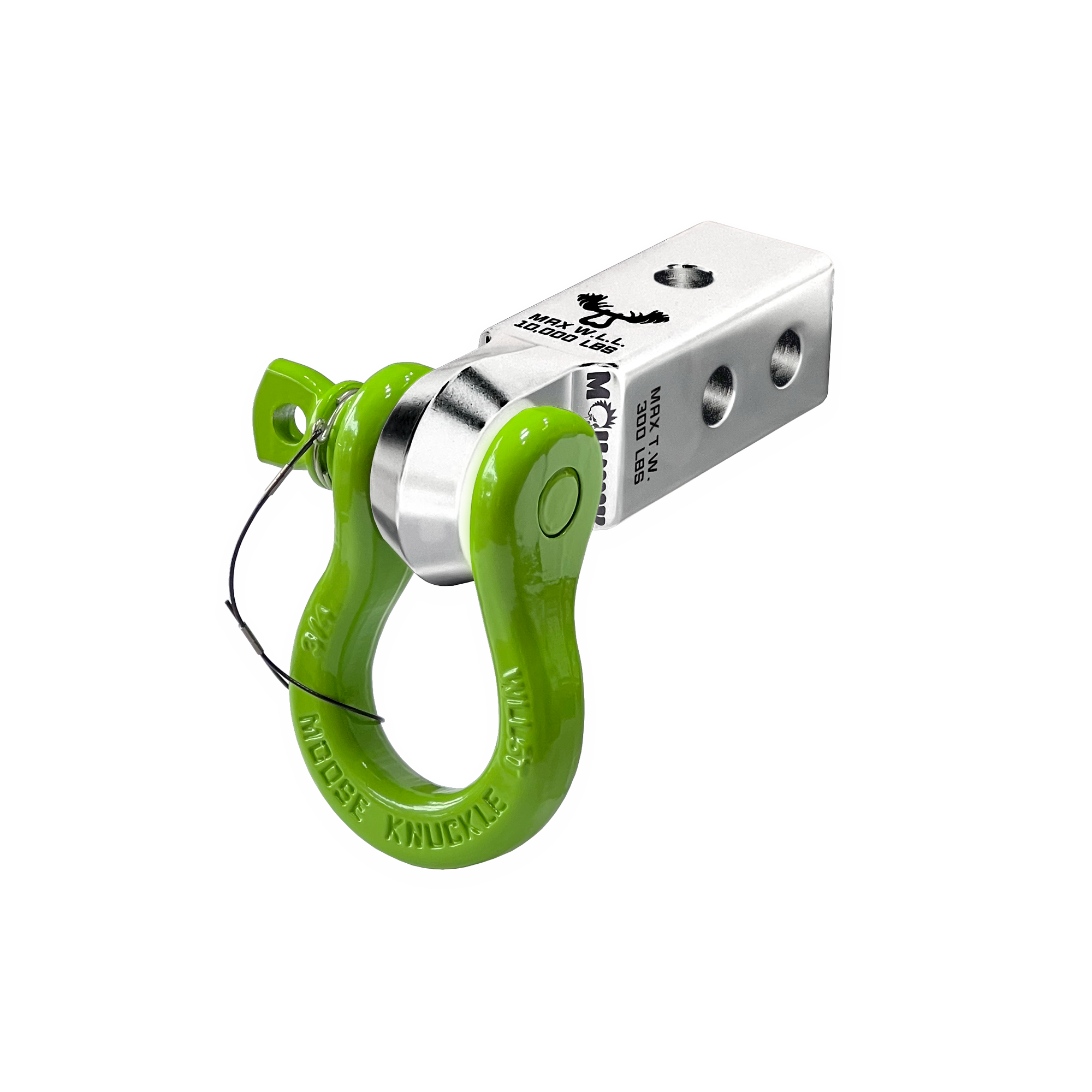 B'oh 3/4 Pin Shackle & 2.0 Receiver (Atomic Silver and Sublime Green Combo)