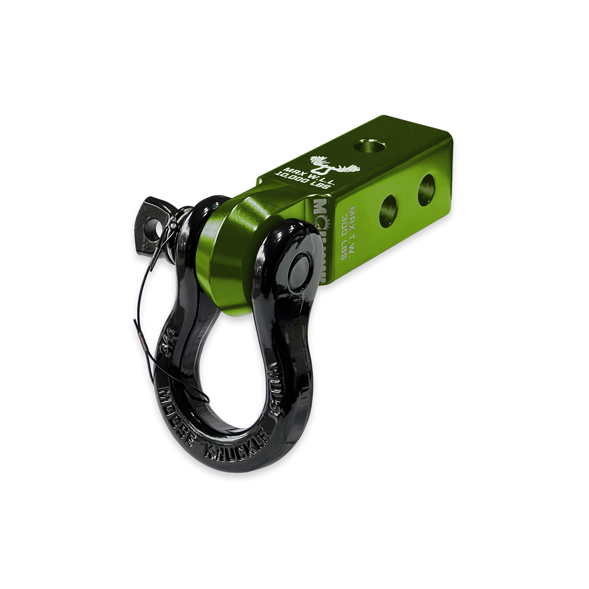 B'oh 3/4 Pin Shackle & 2.0 Receiver (Bean Green and Black Hole Combo)