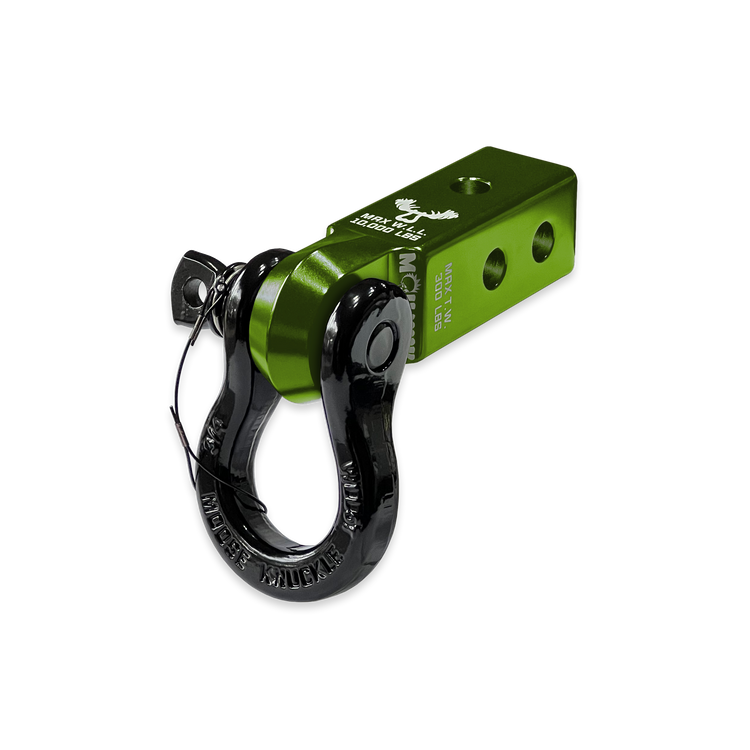 B'oh 3/4 Pin Shackle & 2.0 Receiver (Bean Green and Black Hole Combo)