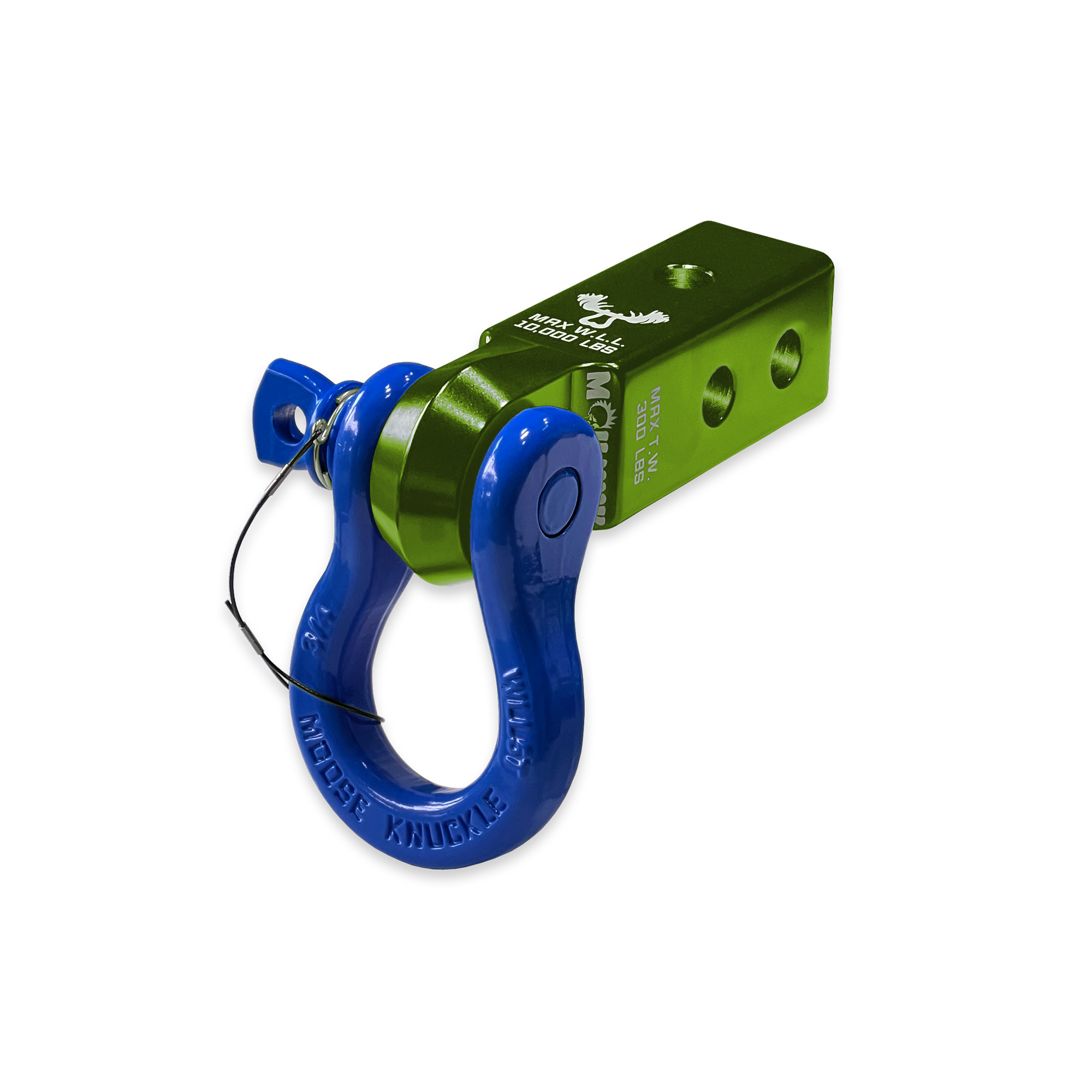 B'oh 3/4 Pin Shackle & 2.0 Receiver (Bean Green and Blue Balls Combo)