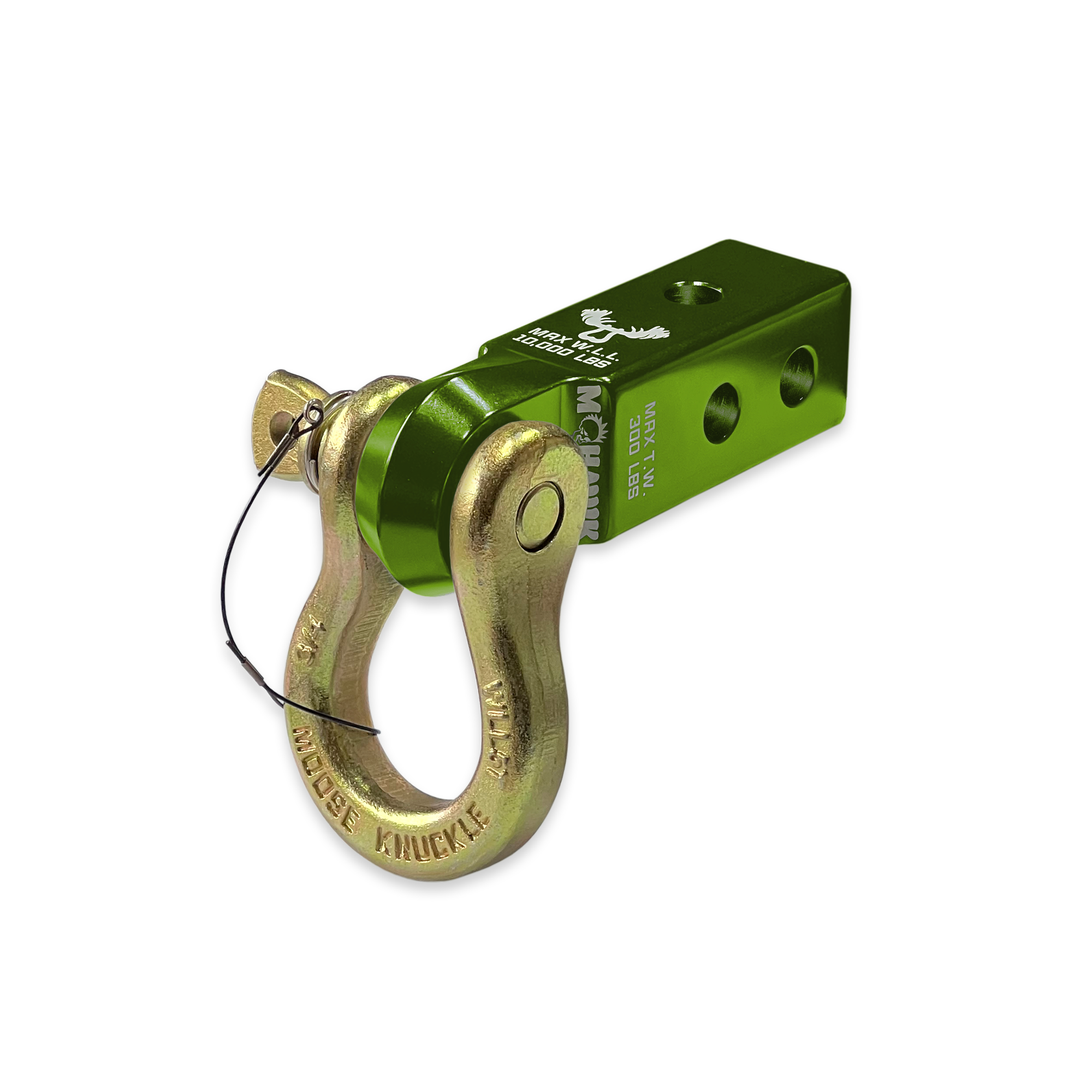 B'oh 3/4 Pin Shackle & 2.0 Receiver (Bean Green and Brass Knuckle Combo)