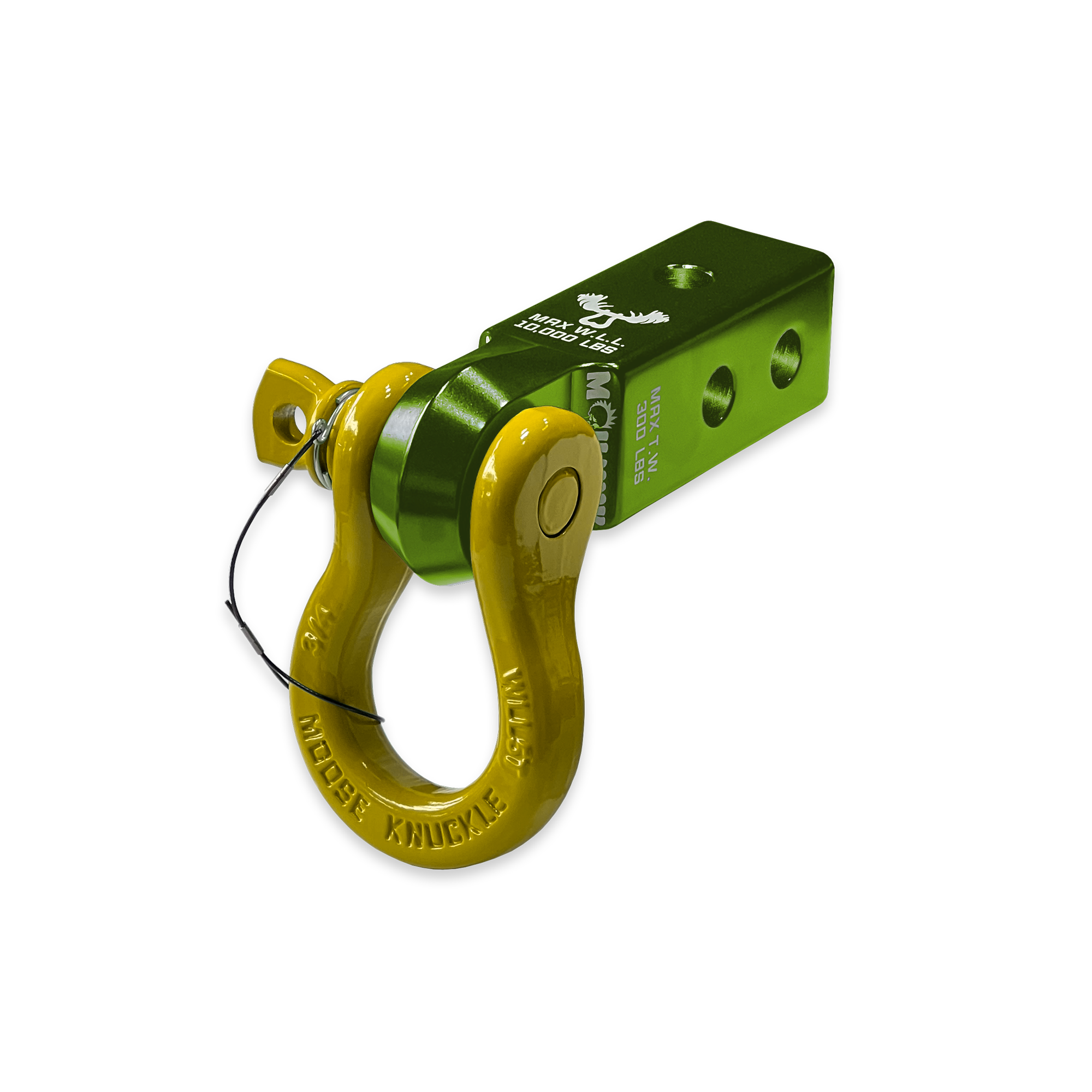 B'oh 3/4 Pin Shackle & 2.0 Receiver (Bean Green and Detonator Yellow Combo)