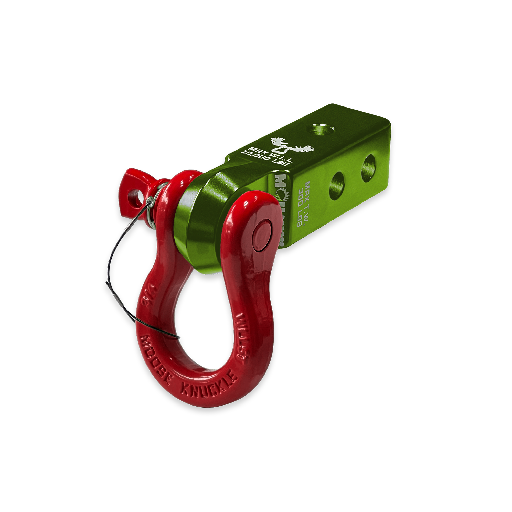 B'oh 3/4 Pin Shackle & 2.0 Receiver (Bean Green and Flame Red Combo)