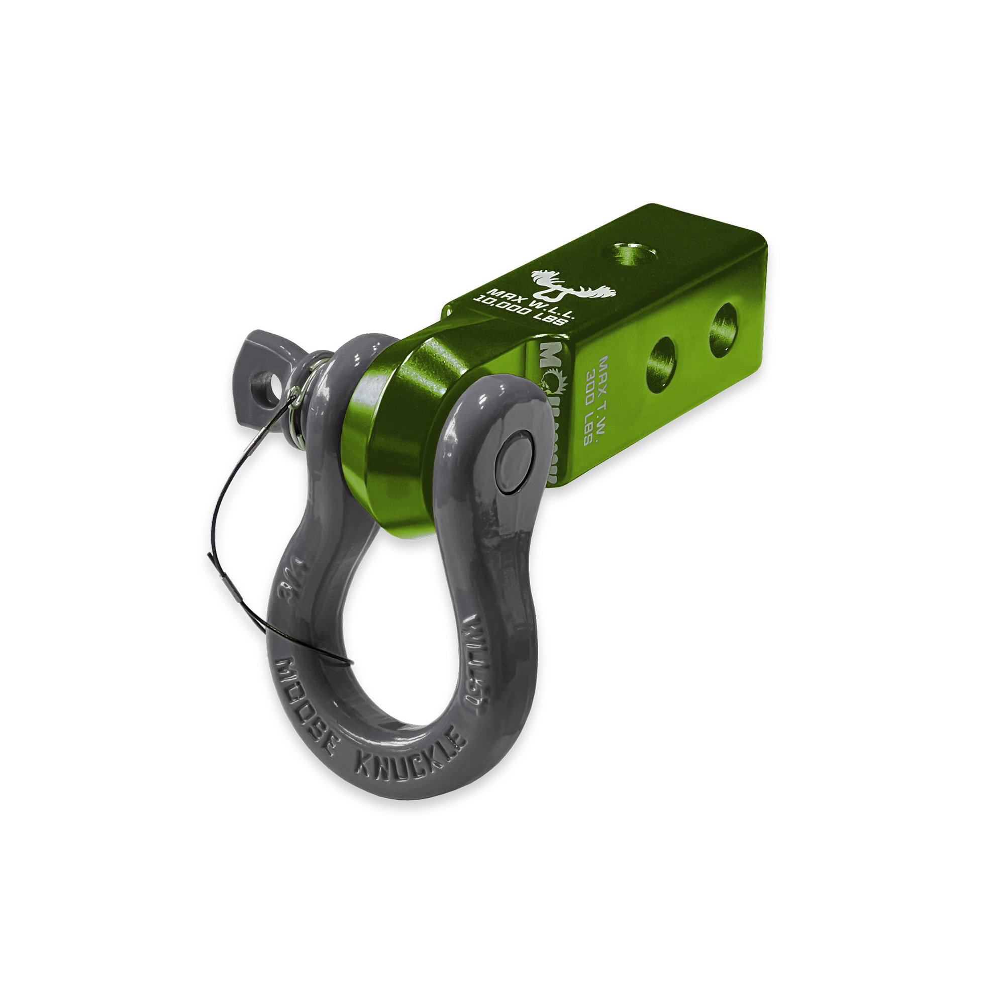 B'oh 3/4 Pin Shackle & 2.0 Receiver (Bean Green and Gun Gray Combo)