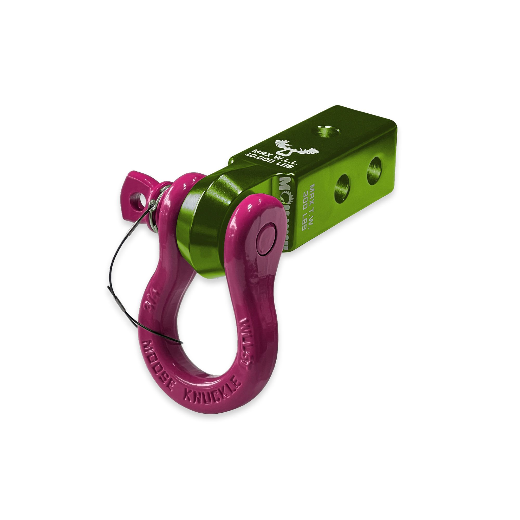 B'oh 3/4 Pin Shackle & 2.0 Receiver (Bean Green and Pogo Pink Combo)