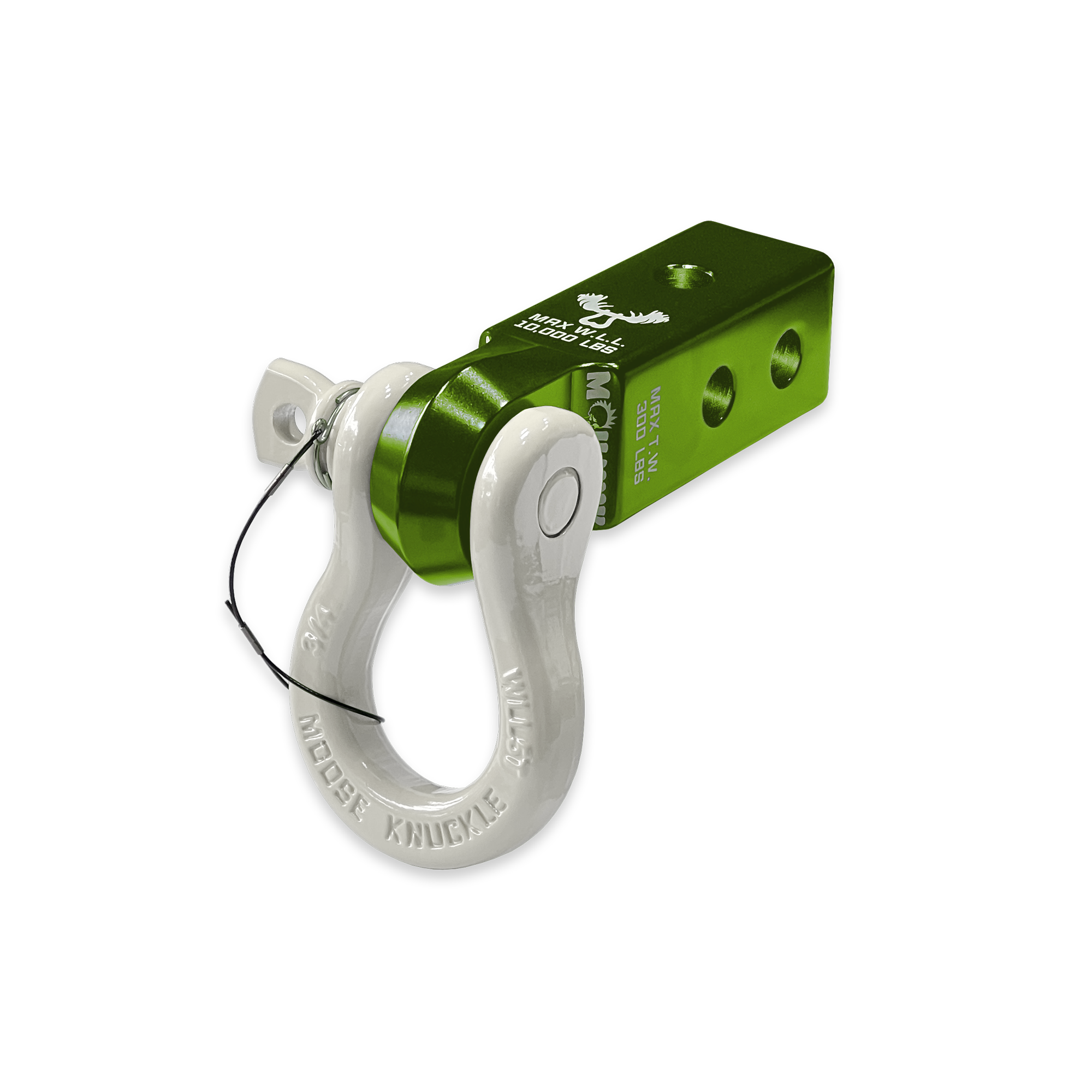 B'oh 3/4 Pin Shackle & 2.0 Receiver (Bean Green and Pure White Combo)