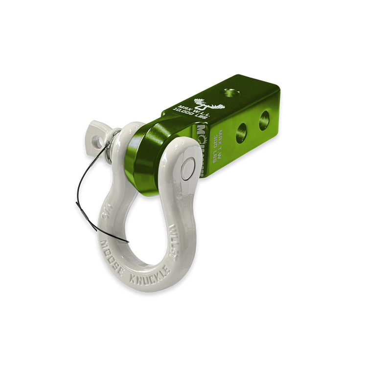 B'oh 3/4 Pin Shackle & 2.0 Receiver (Bean Green and Pure White Combo)