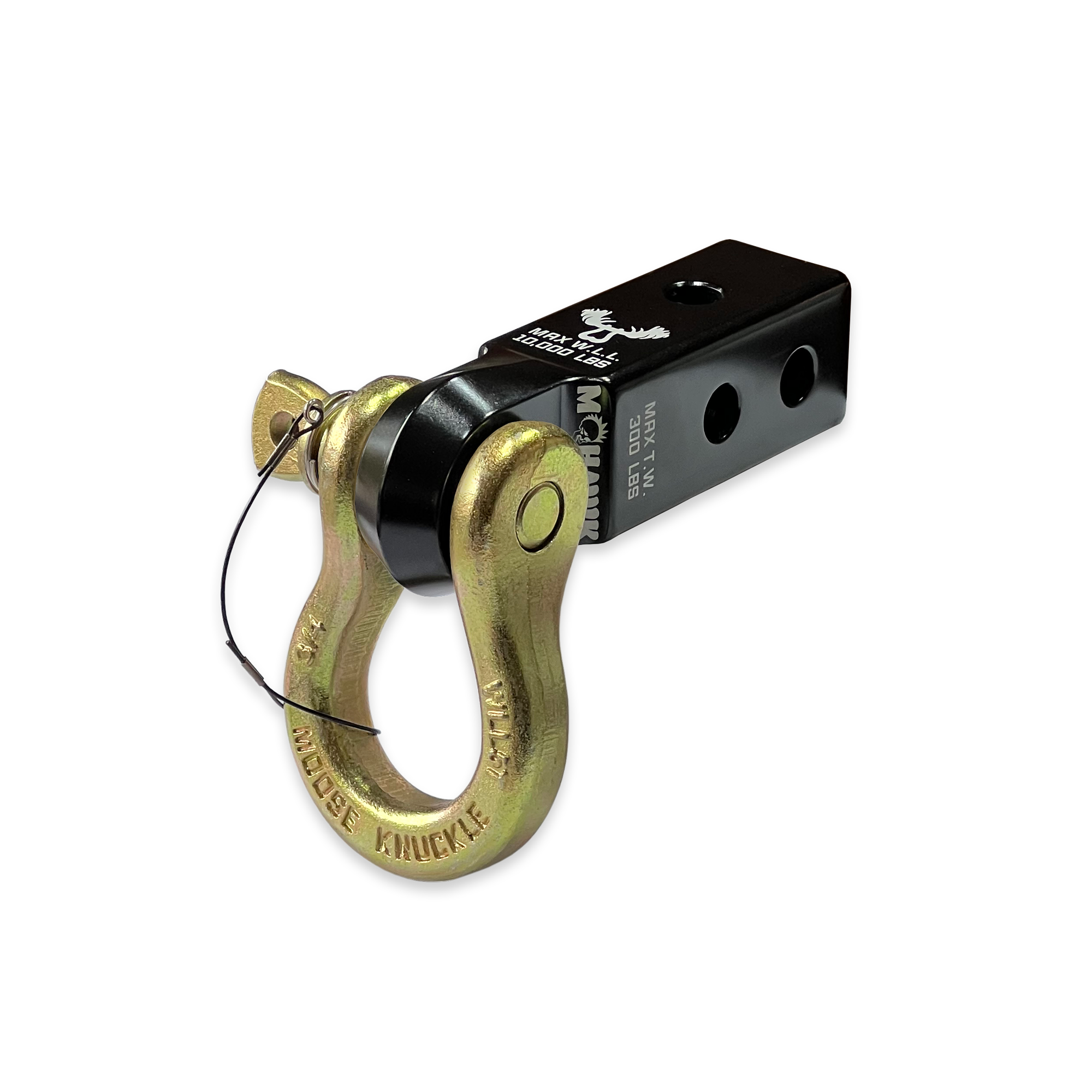 B'oh 3/4 Pin Shackle & 2.0 Receiver (Black and Brass Knuckle Combo)