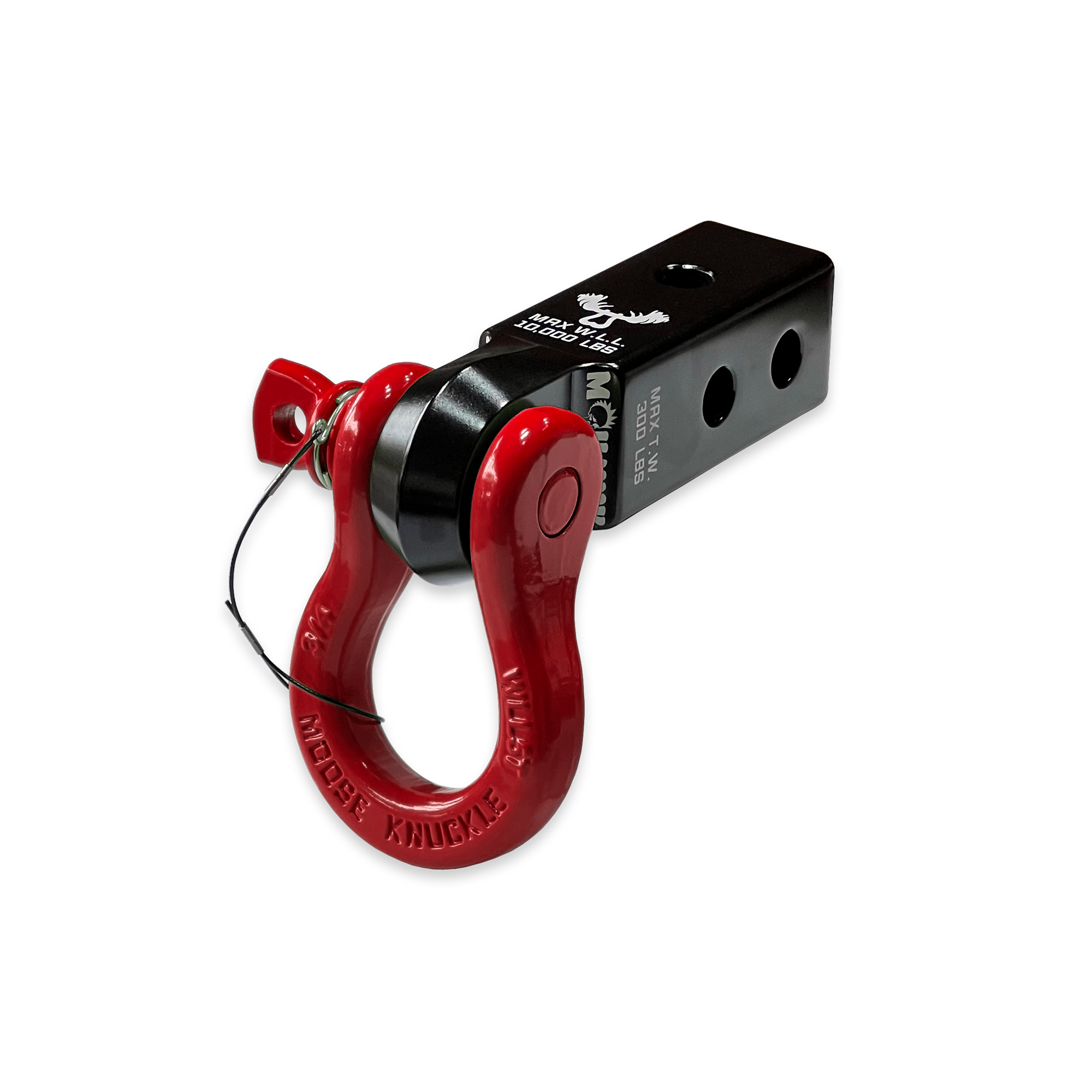 B'oh 3/4 Pin Shackle & 2.0 Receiver (Black and Red Combo)