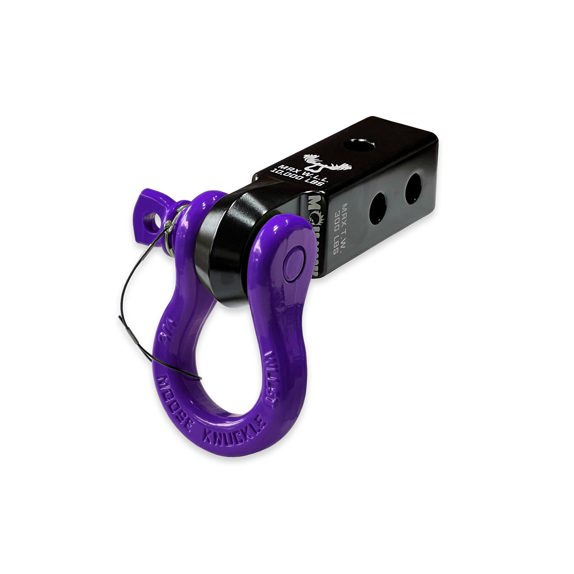 B'oh 3/4 Pin Shackle & 2.0 Receiver (Black and Purple Combo)