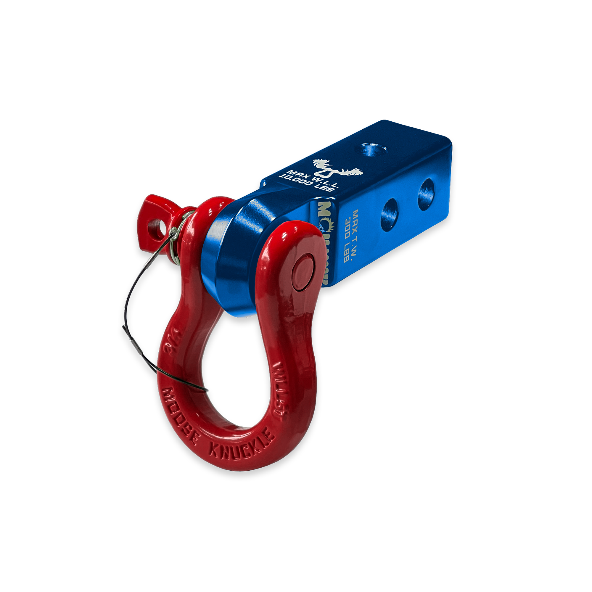 B'oh 3/4 Pin Shackle & 2.0 Receiver (Blue Pill and Flame Red Combo)