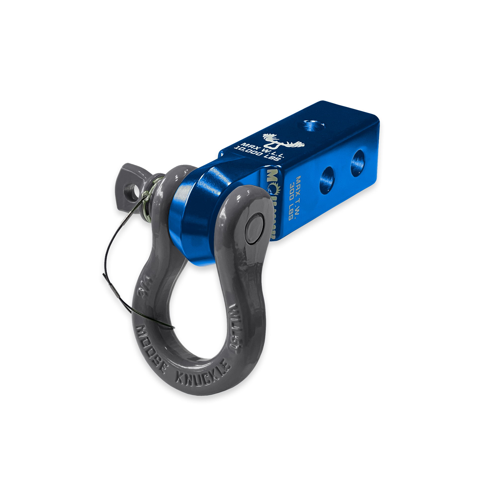 B'oh 3/4 Pin Shackle & 2.0 Receiver (Blue Pill and Gun Gray Combo)