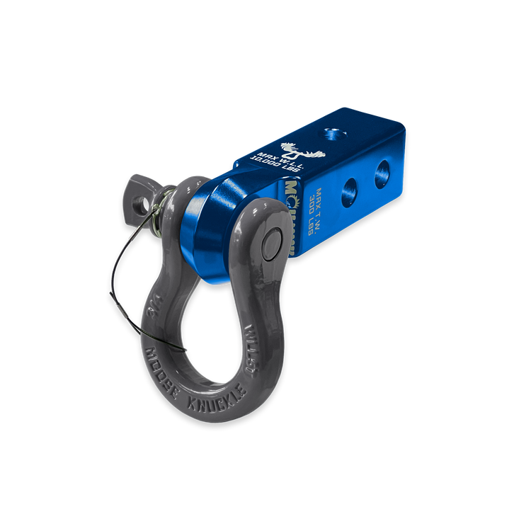 B'oh 3/4 Pin Shackle & 2.0 Receiver (Blue Pill and Gun Gray Combo)