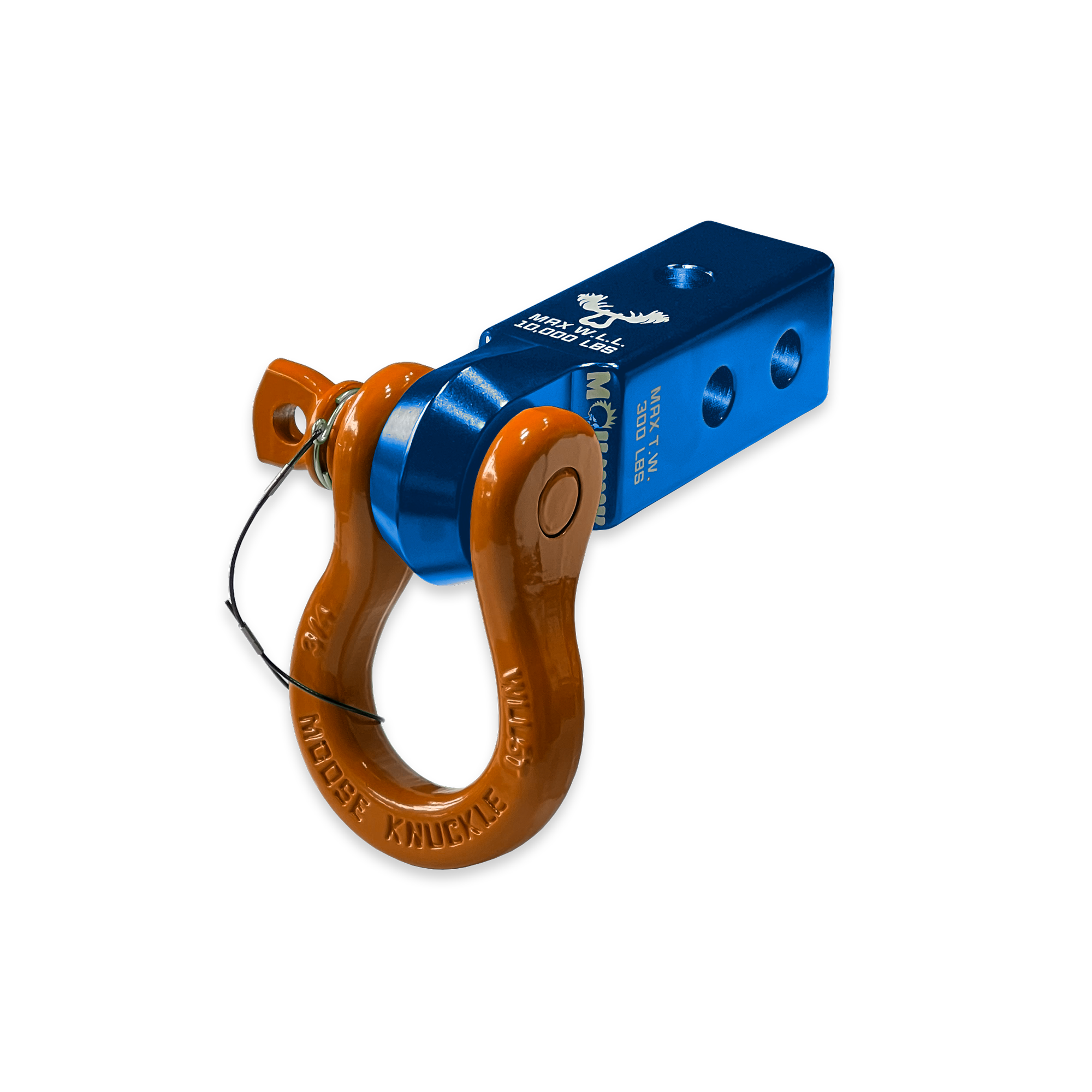 B'oh 3/4 Pin Shackle & 2.0 Receiver (Blue Pill and Obscene Orange Combo)