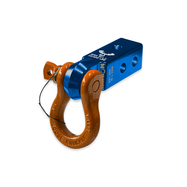 B'oh 3/4 Pin Shackle & 2.0 Receiver (Blue Pill and Obscene Orange Combo)