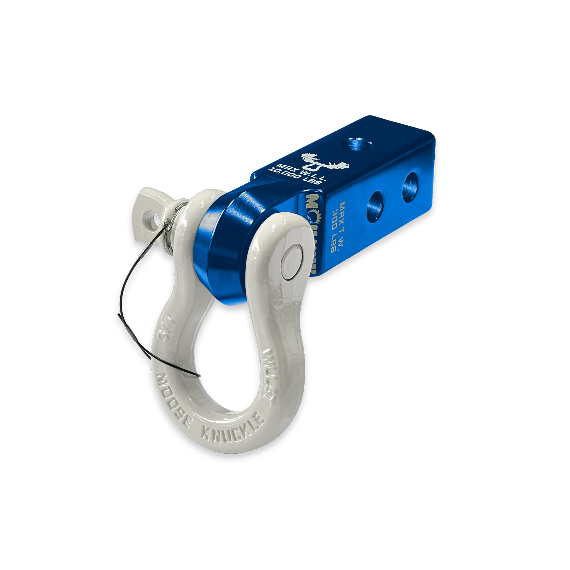 B'oh 3/4 Pin Shackle & 2.0 Receiver (Blue Pill and Pure White Combo)