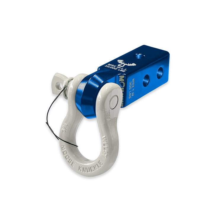 B'oh 3/4 Pin Shackle & 2.0 Receiver (Blue Pill and Pure White Combo)