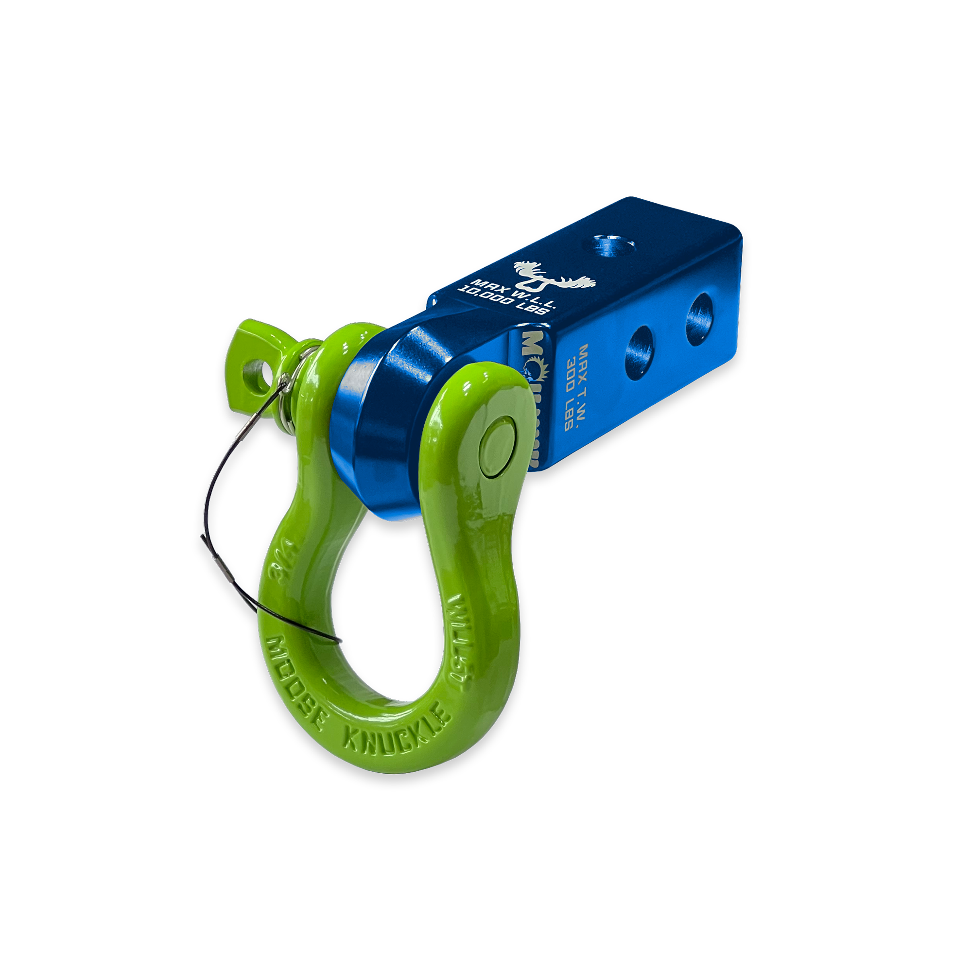 B'oh 3/4 Pin Shackle & 2.0 Receiver (Blue Pill and Sublime Green Combo)