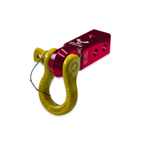 B'oh 3/4 Pin Shackle & 2.0 Receiver (Red Rum and Detonator Yellow Combo)