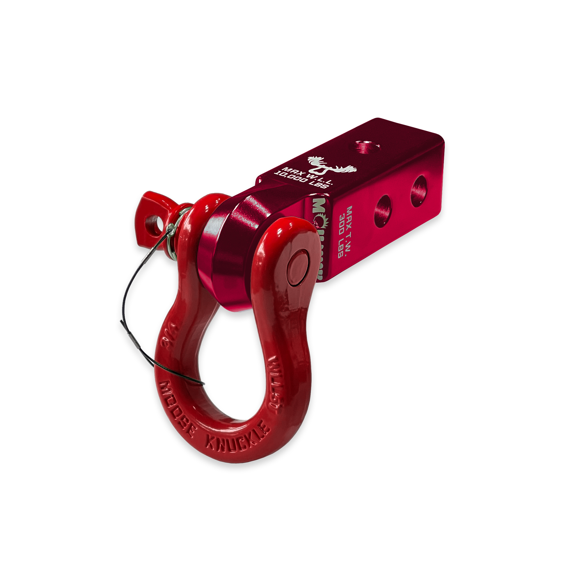 B'oh 3/4 Pin Shackle & 2.0 Receiver (Red Rum and Flame Red Combo)