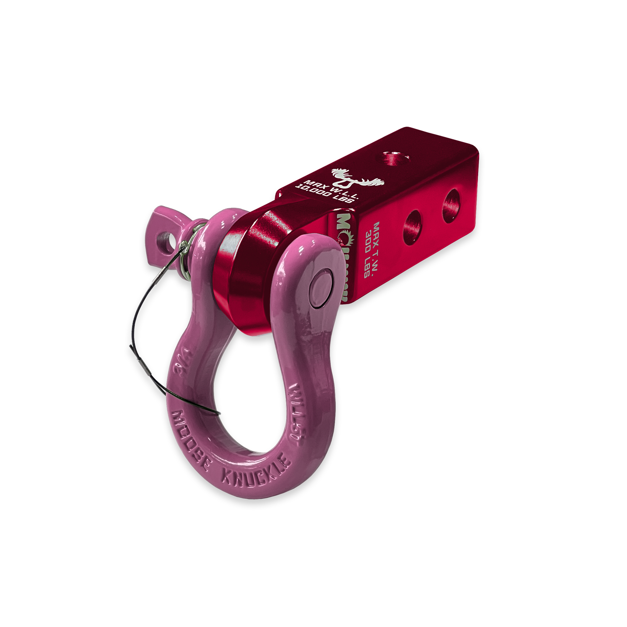 B'oh 3/4 Pin Shackle & 2.0 Receiver (Red Rum and Pretty Pink Combo)