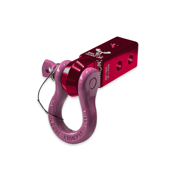 B'oh 3/4 Pin Shackle & 2.0 Receiver (Red Rum and Pretty Pink Combo)